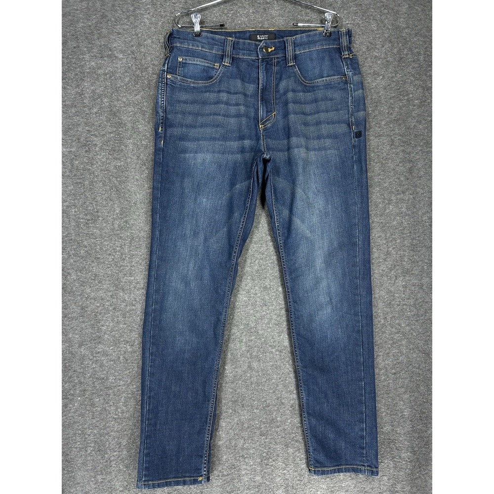 5.11 Tactical Defender-Flex Jeans Men 34x32 Slim Fit Blue Denim Workwear Utility